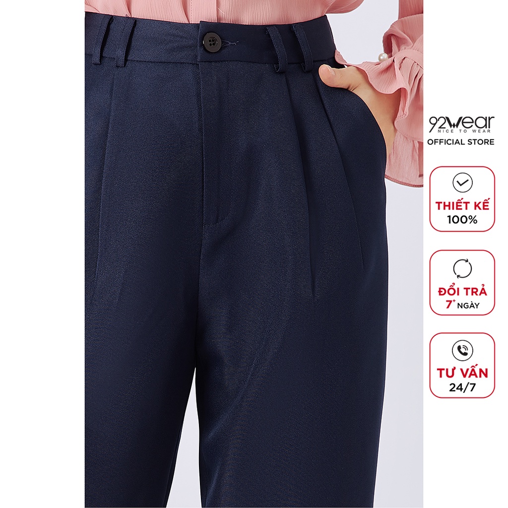 Quầu tây âu nữ 92WEAR thiết kế ống rộng công sở thanh lịch tôn dáng QBW1137