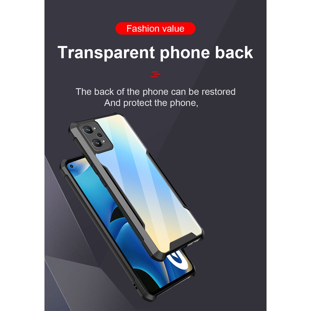 Realme GT2 Pro 6.7'' Shockproof Heavy PC Back Cover For Realmy Realmi GT2Pro GT 2 Pro Transparent Acrylic Protective Case Fundas