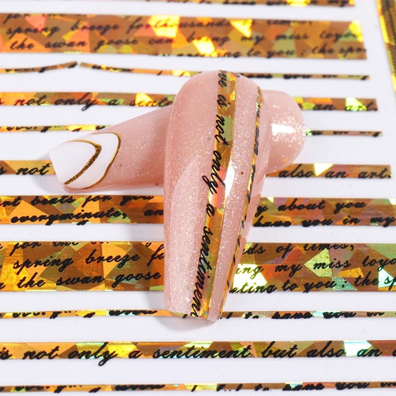 Miếng Dán Trang Trí Móng Tay In Chữ Cái 3D DIY Dành Cho Nữ