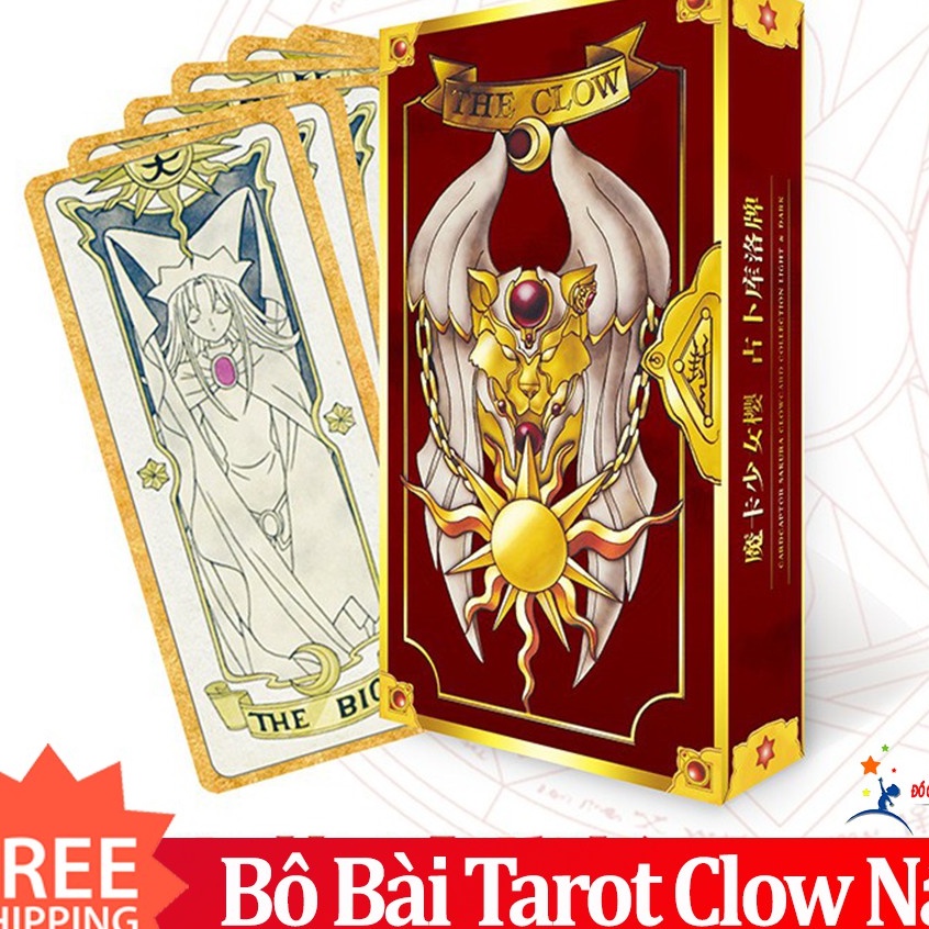 Sakura thủ lĩnh thẻ bài clow nâu Tarot bản chuẩn