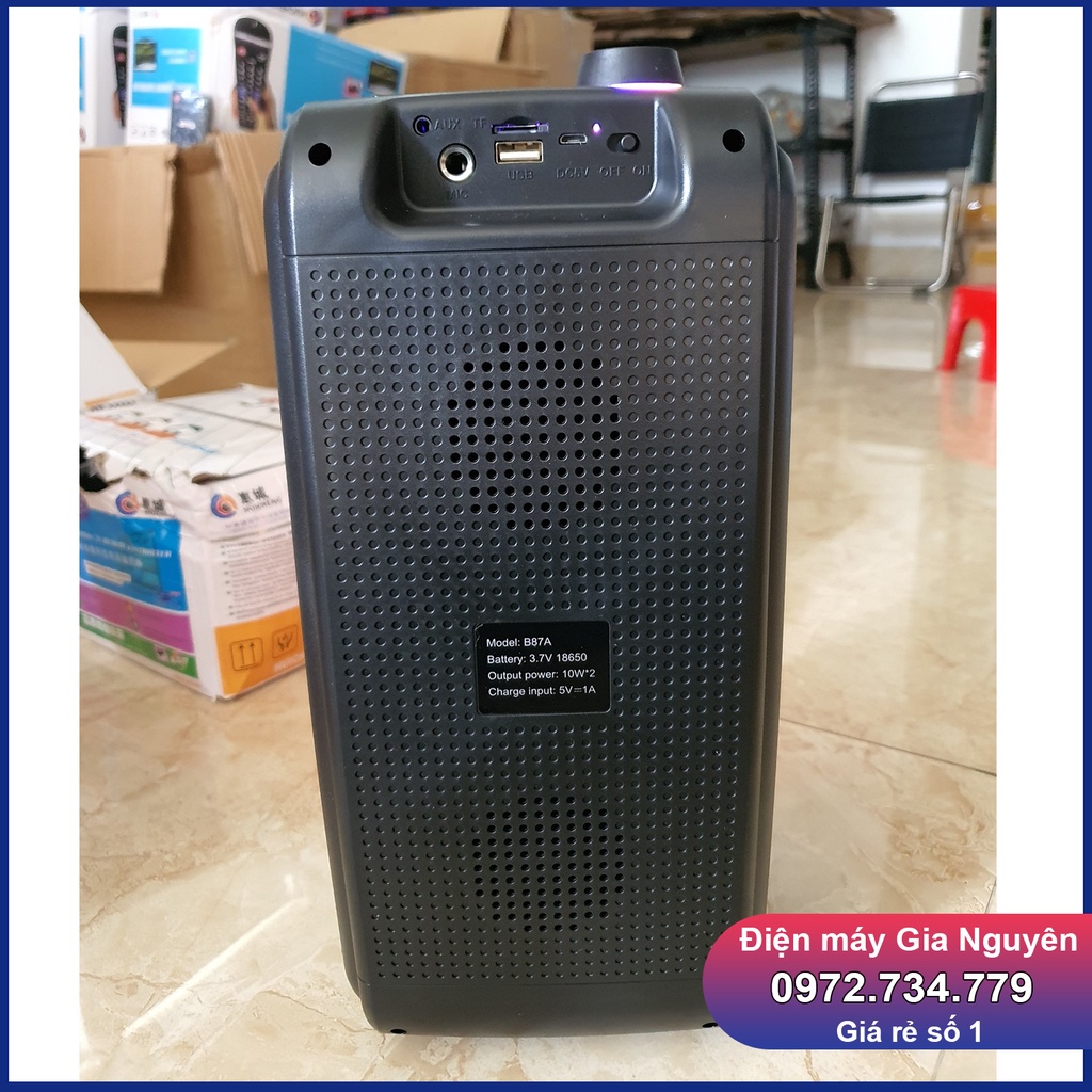 Loa bluetooth Karaoke BKK B87  tiếng Bass siêu trầm, âm thanh to chuẩn có đèn Led nhấp nháy