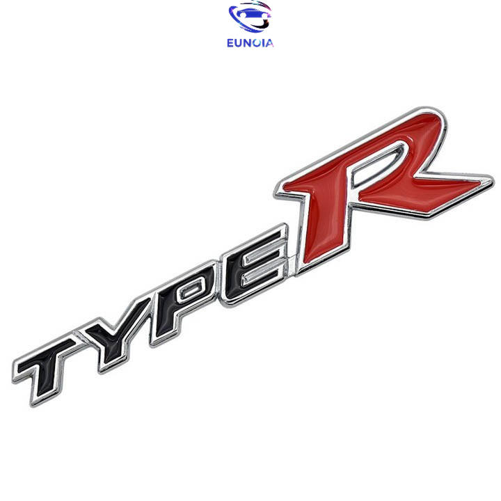 Logo tem chữ TypeR 3D nổi dán trang trí xe Ô tô, Xe hơi