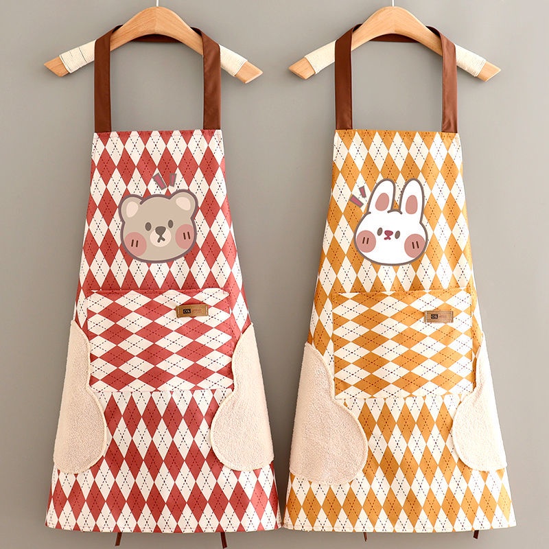 Tạp Dề ở Nhà Phiên Bản Hàn Quốc Quần áo Làm Việc Nấu ăn Dễ Thương Nhật Bản Dành Cho Nam Và Nữ Tạp Dề Mới Phục Vụ Nhà Bếp Tạp Dề Nhà Bếp Bằng Vải Tay