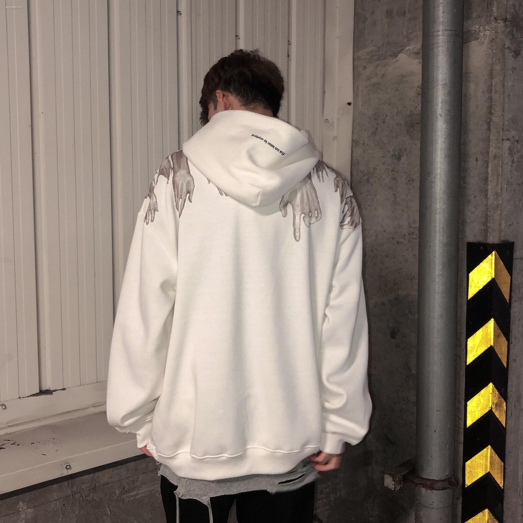 Áo hoodie dáng rộng in hình bàn tay phong cách đường phố thời trang xuân thu độc đáo cho nam và nữ | BigBuy360 - bigbuy360.vn