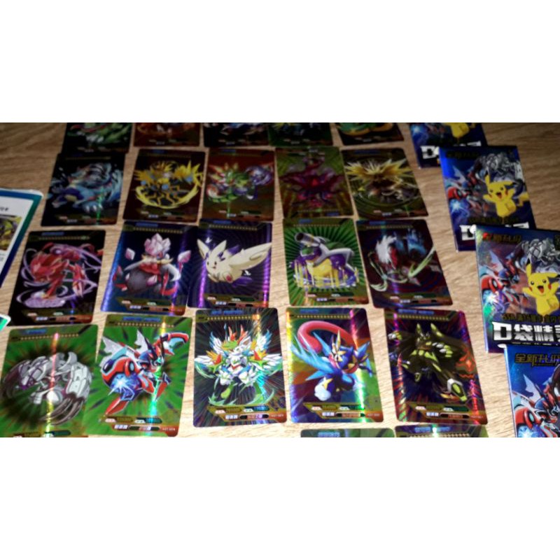 1 páck 5 thẻ bài Pokemon SSR bằng giấy bóng cứng khổ 6,5X8,5 cm rất đẹp