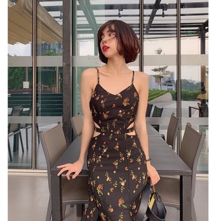 Maxi hở lưng khoét eo