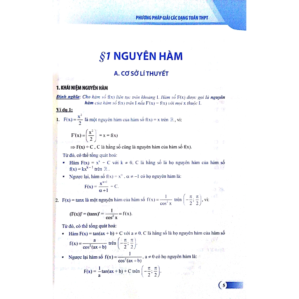 Sách - Phương Pháp Giải Các Dạng Toán THPT: Nguyên Hàm, Tích Phân Và Ứng Dụng