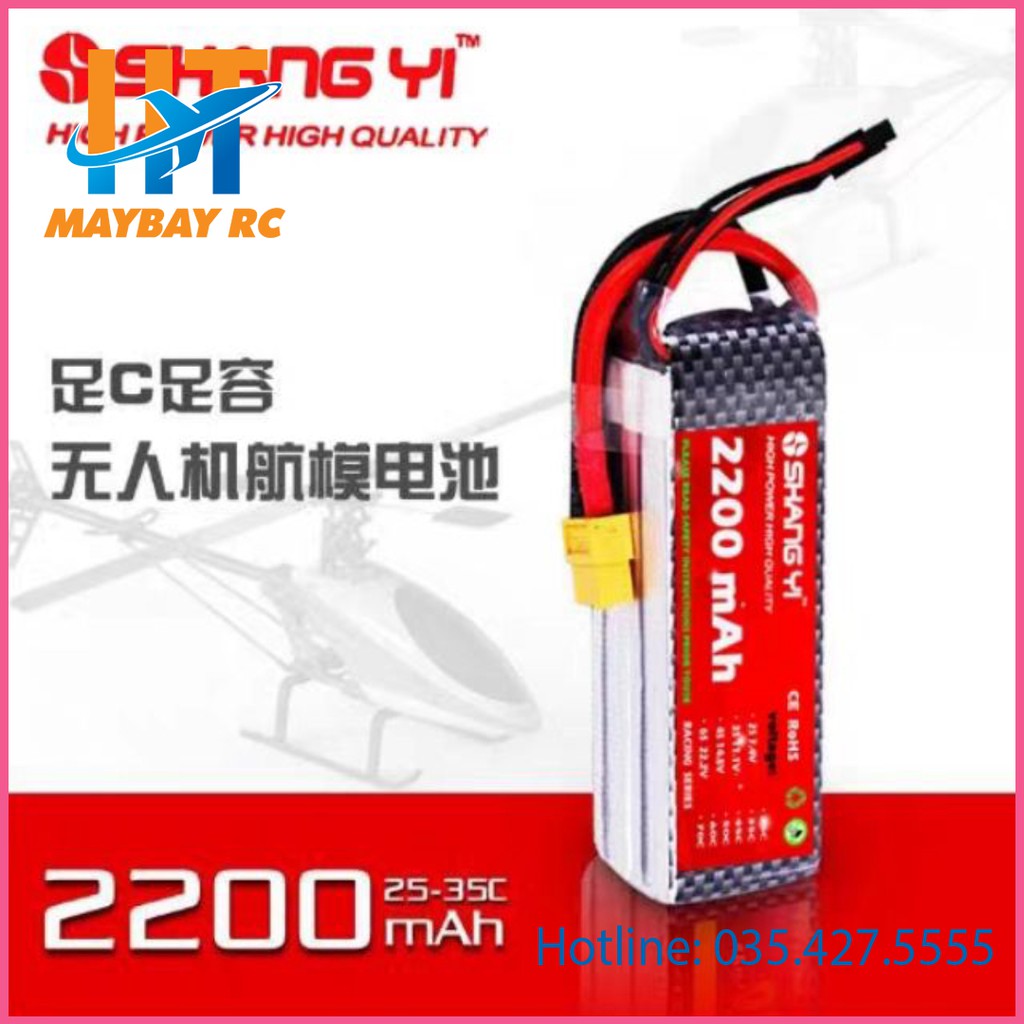 Pin Lipo ShangYi 2200mAh 45C 2s, 3s, 4s - XT60