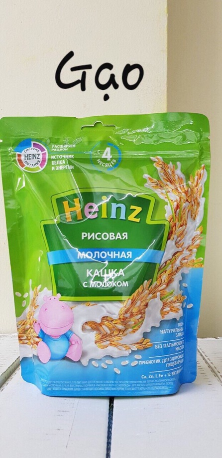 Bột ăn dặm Heinz Nga cho bé 4/6m+ (túi zip 200gr)