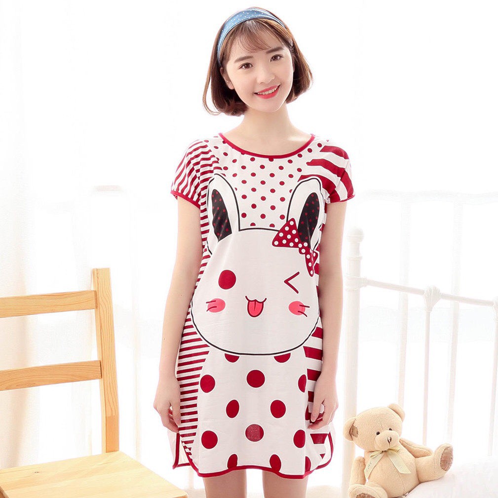 Váy Ngủ Siêu Cute Dáng Suông Siêu Mát