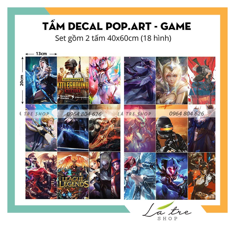 Poster decal tranh decor hình dán tường vintage trang trí phòng ngủ áp phích dán tường quầy bar POP.ART GAME 1014