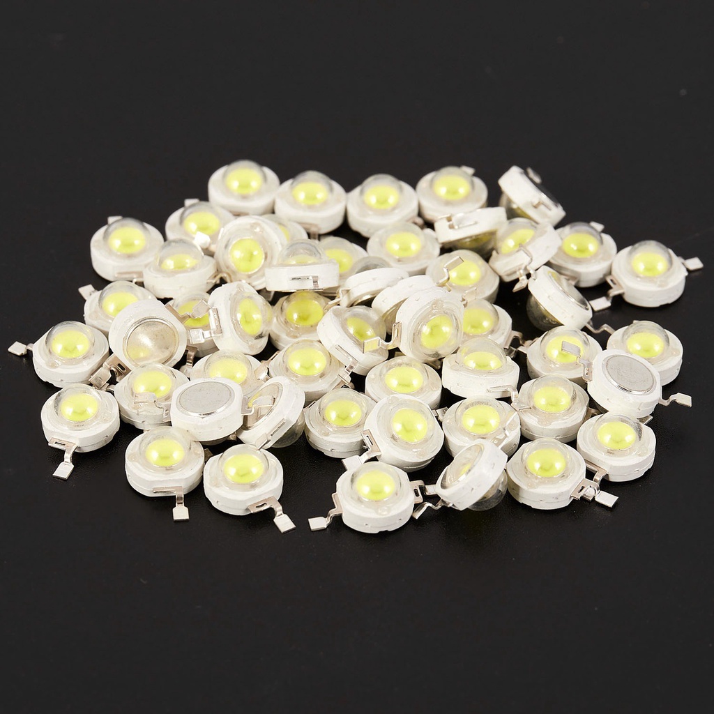 Bộ 50 đèn LED đi ốt công suất cao 1W 3V-3.4V chuyên dụng