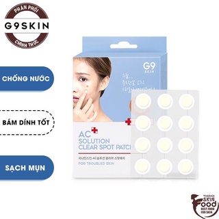 Miếng Dán Hút Mụn Trong Suốt, Chống Nước Suốt 24h G9Skin AC Solution Clear Spot Patch