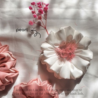 Cột tóc vải LACIBEL scrunchies, dây buộc tóc lụa cao cấp cỡ lớn