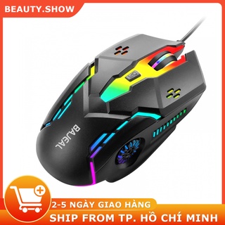 Chuột máy tính gaming có dây game thủ 3200DPI chế độ LED 7 màu, thiết kế 6 nút bấm tiện dụng