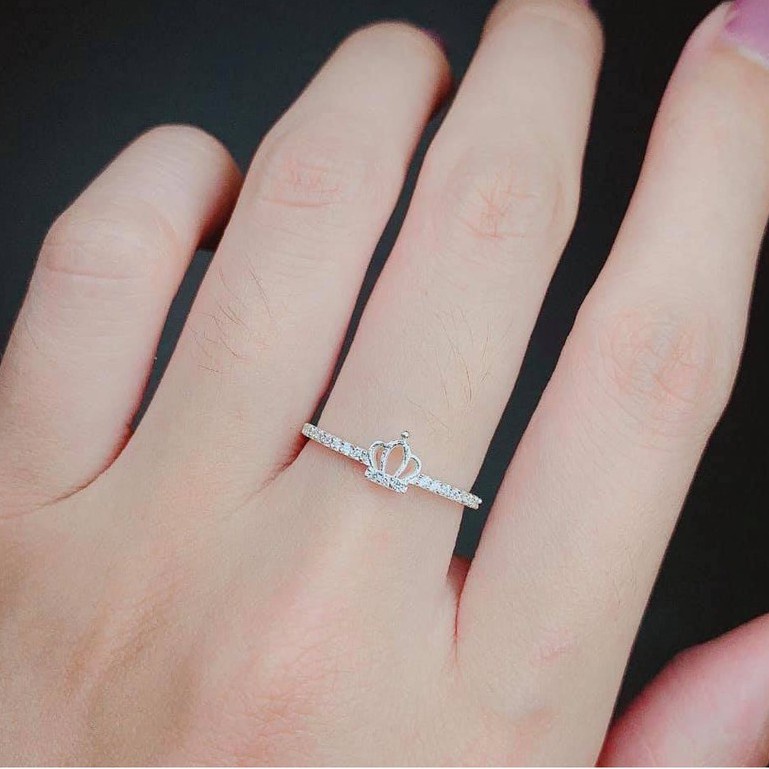 ⚡ LOẠI TỐT ⚡Nhẫn Vương Miện nữ hoàng đính đá siêu sang trọng