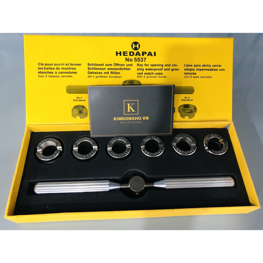 GIÁ CỰC SỐC Bộ Vam mở đáy đồng hồ răng cưa Rolex chuyên dụng HEDAPAI dụng cụ sửa chữa đồng hồ