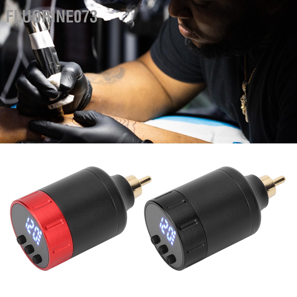 Nguồn cung cấp hình xăm không dây Điện áp có thể điều chỉnh Bút 1300mAh Pin Lithium Đầu nối RCA Máy