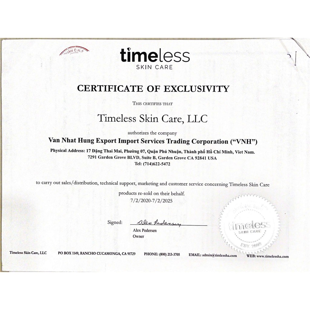 Tinh Chất Cấp Nước Timeless Hyaluronic Acid Pure Serum (60ml)