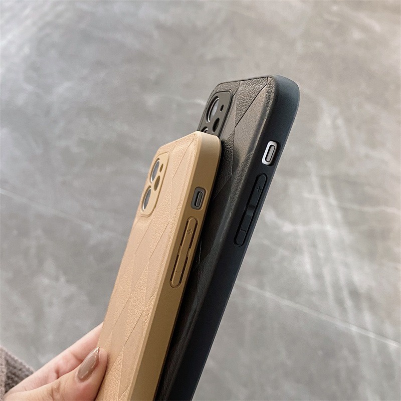 Ốp lưng iPhone Giả Da Hình Quả Trám Bảo Vệ Cam cho iPhone 13 Pro Max 12 Pro Max 11 Pro Max - MIKA STUDIO