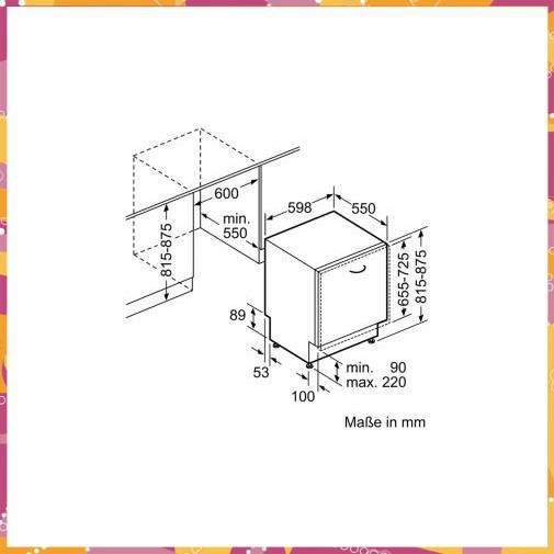 Máy rửa bát âm tủ Bosch HMH.SMV46MX03E - Seri 4  , dung tích rửa 14 bộ chén bát ( Xuất sứ Đức - BH 3 NĂM ).