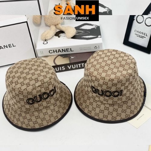 Mũ bucket thêu chữ CUCI đầu sói Nón tai bèo viền da vải dệt cao cấp thời trang form unisex nam nữ BK29