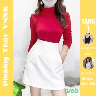 Áo thun nữ tay dài phương thúy vnxk - áo thun tay dài hàn quốc tăm nhung mềm mịn