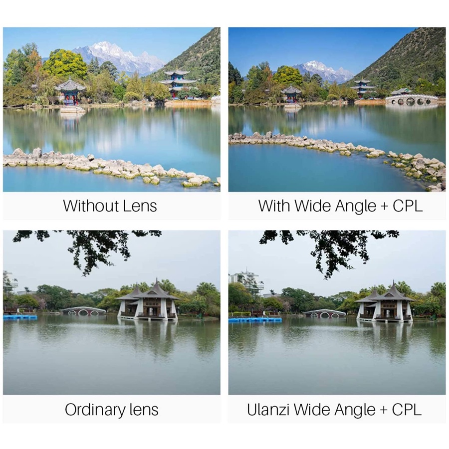 Ống Kính Điện Thoại ULANZI 16MM Wide Angle | Lens Góc Rộng Kèm Filter CPL