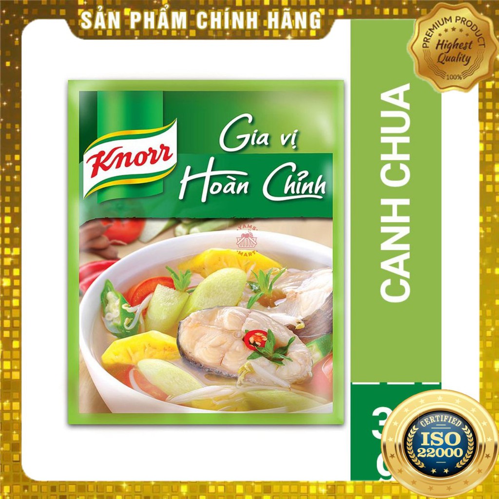 [ Yams Mart ] Combo 5 Hạt Nêm Knorr Canh Chua Gia Vị Hoàn Chỉnh Gói Nhỏ 30G