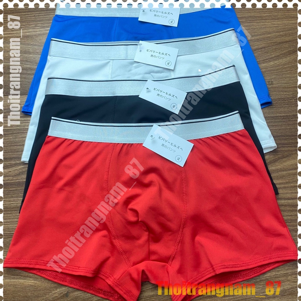 [ HỘP 4 QUẦN - 5 QUẦN ] Quần lót đùi nam trơn, quần sịp nam trơn - Chất liệu thun lạnh mềm mịn, thoáng mát , co giãn