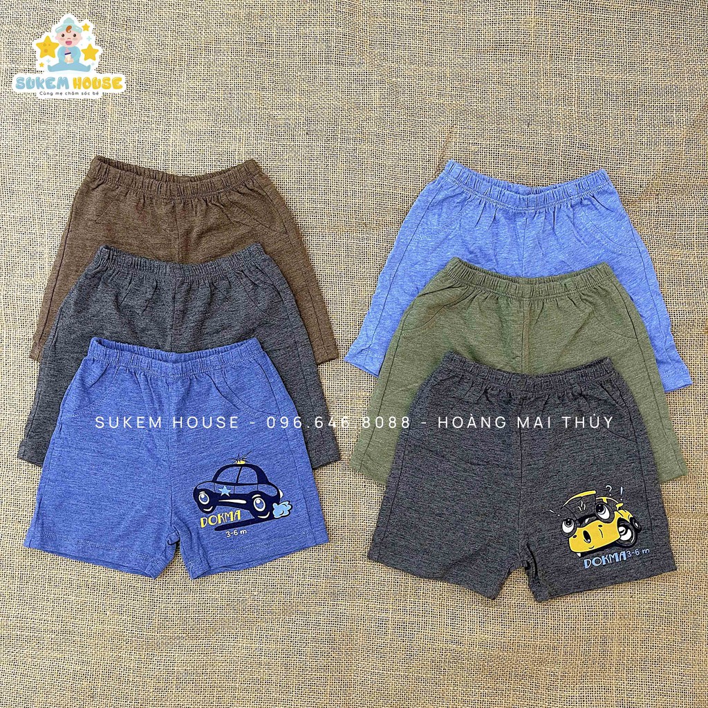 Quần đùi Dokma cho bé chất cotton QD147 (Size 3-24m)