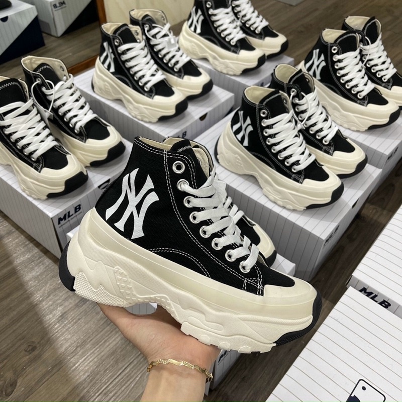 GIÀY M.L.B CHUNKY WHITE BLACK SC [ FULL BOX + FREE SHIP ]