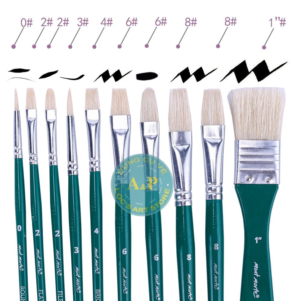 Bộ Cọ Vẽ Mont Marte BMHS0031 Oil Brush