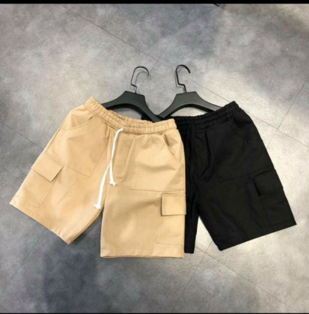 Quần đùi kaki nắp túi hộp UNISEX
