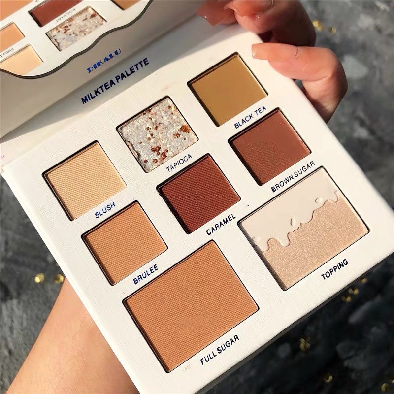 Bảng mắt 8 màu DIKALU trà sữa Milk Tea Palette DIKA07