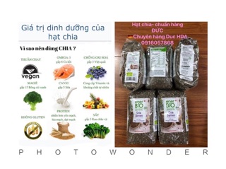 Hạt CHIA BIO hữu cơ - hàng chuẩn ĐỨC