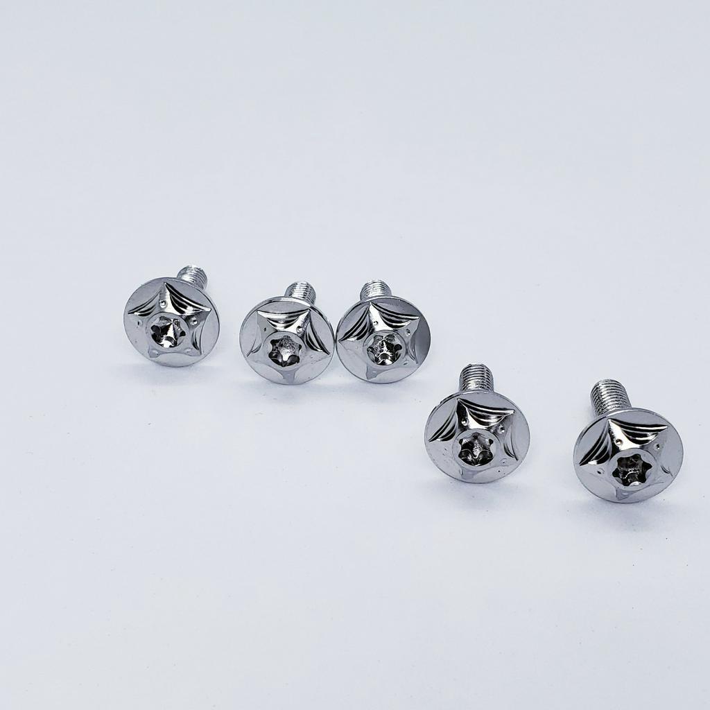 Ốc salaya 6ly2 inox gắn dàn áo, ốp pô, dè sau xe exciter, winner, sirius , wave...(giá 5 ốc đầu sao)