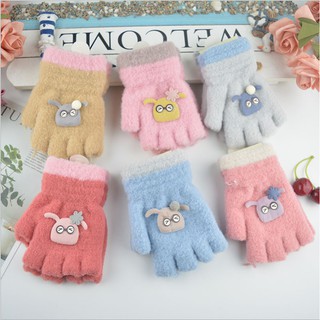 Găng tay trẻ em 🦋FREESHIP🦋Găng Tay Hở Ngón Hình Dễ Thương Cho Bé Từ 3-8 Tuổi