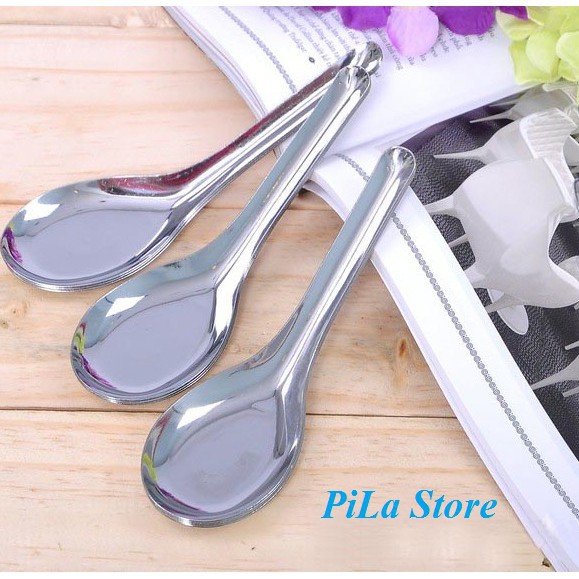 set 10 Cây và 5 Cây muỗng sup inox muỗng canh sâu inox muỗng ăn cơm cán dài hàng dày