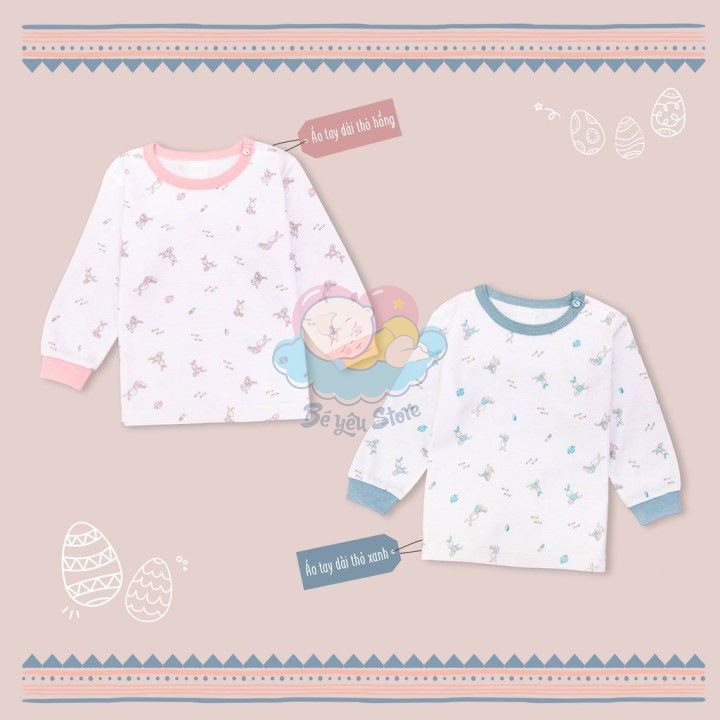 (Tuyển sỉ, ctv) Áo dài tay MIOMIO cúc cài vai cho bé từ 0m - 24m (dày 100% cotton)