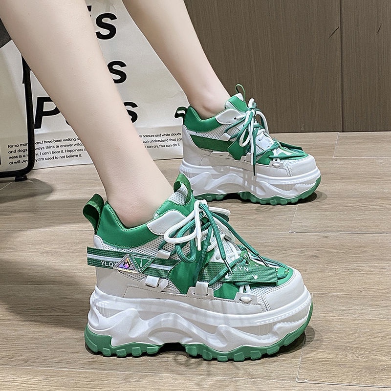 Giày Thể Thao Đế Dày 8cm Thoáng Khí Thời Trang Châu Âu Cho Nữ
