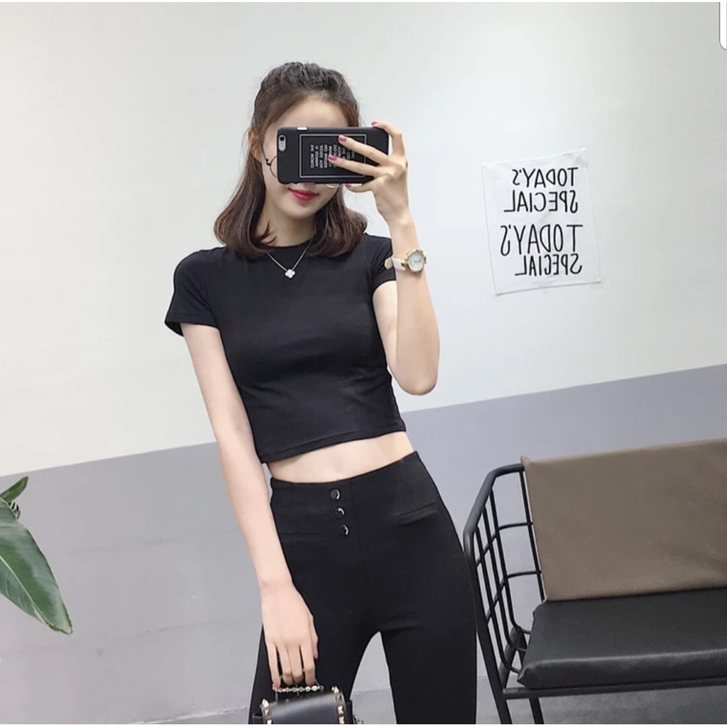 ĐẸP- Áo thun croptop. Chất bozip (áo croptop, áo body nữ, áo kiểu nữ, áo form rộng)