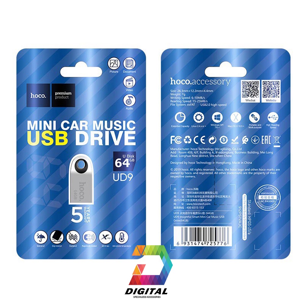 USB 64GB HOCO UD9 2.0 Chính Hãng