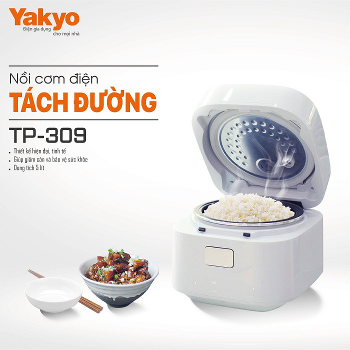 Nồi cơm điện tử tách đường YAKYO TP309