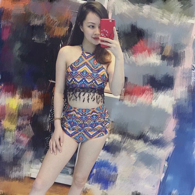 Bikini thổ cẩm tím