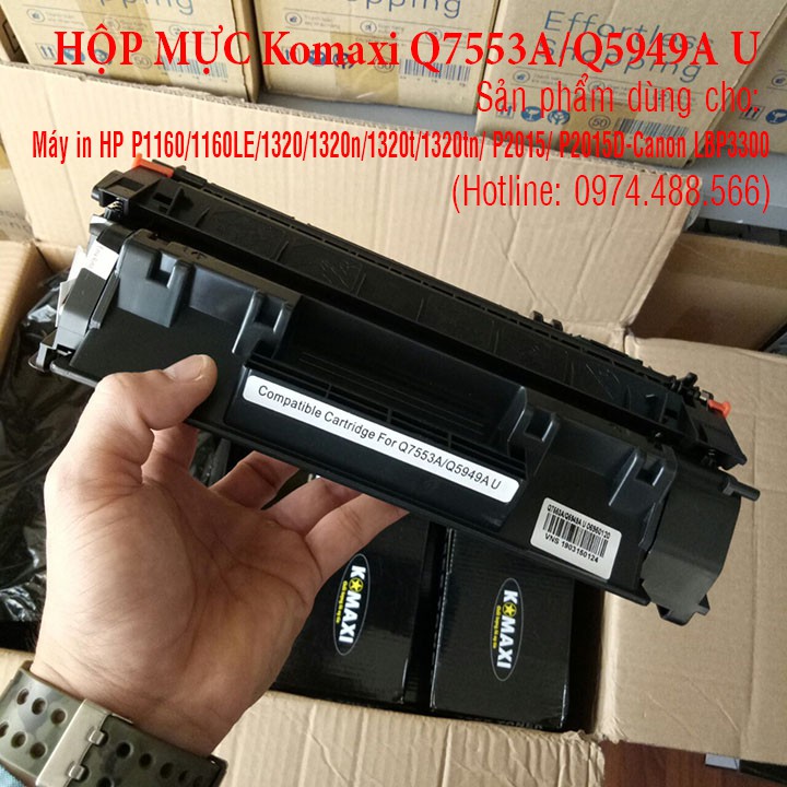 Hộp mực HP49A/53A, HP P1160/1160LE/1320/1320n/1320t/1320tn/ P2015/ P2015D-Canon LBP3300
