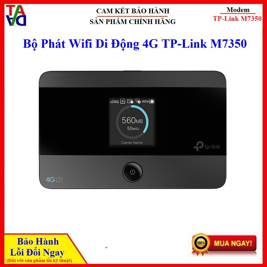 Bộ Phát Wifi Di Động 4G LTE 150mbps TP-Link M7350 / Huawei E5577 - Hàng Chính Hãng