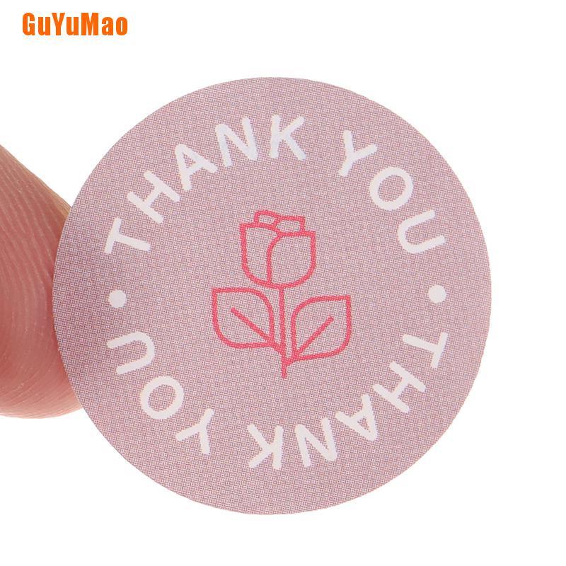 Cuộn 500 Nhãn Dán Hình Hoa Cảm Ơn Trang Trí Sổ Tay