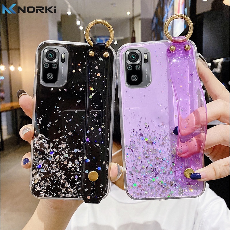 Ốp Điện Thoại Mềm Màu Gradient Có Dây Đeo Tay Cho Realme C21Y C25Y C20 C12 C11 C3 C2 A1K 8 Pro 7 Pro 7i