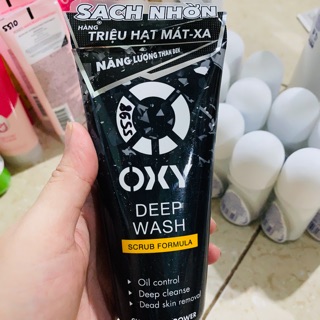 Kem rửa mặt có hạt Oxy Deep Wash sạch sâu đánh bay nhờn tút sáng da 100g